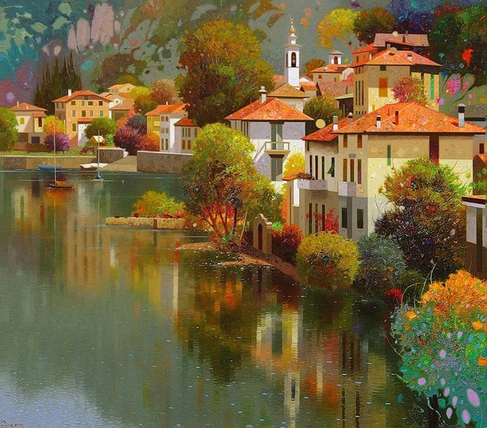 pedro roldan molina,来自西班牙的艺术家,专长印象风景画