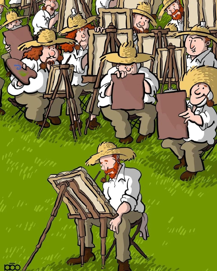 78幅梵高画风插画描绘一个有爱的世界让你一次看个过瘾