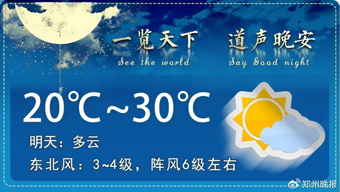 晚安郑州 | 局部暴雨!河南大范围降水来袭