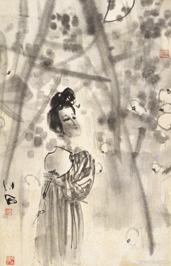 画家傅小石笔下的仕女画