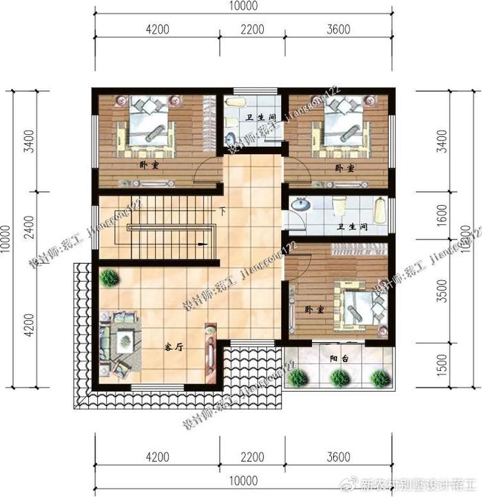 小型别墅平面户型图图片