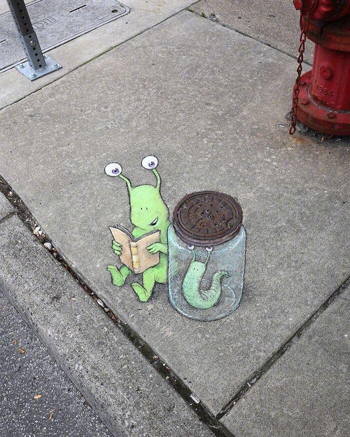 艺术家 david zinn 街头涂鸦作品