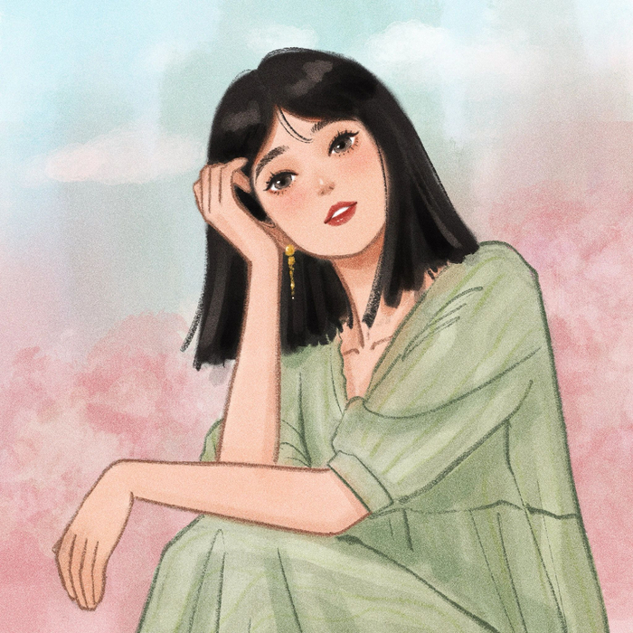 迪士尼公主插画头像