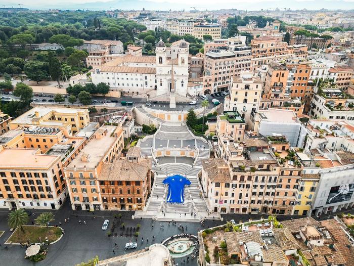 在意大利罗马著名的景点西班牙阶梯(spanish steps)