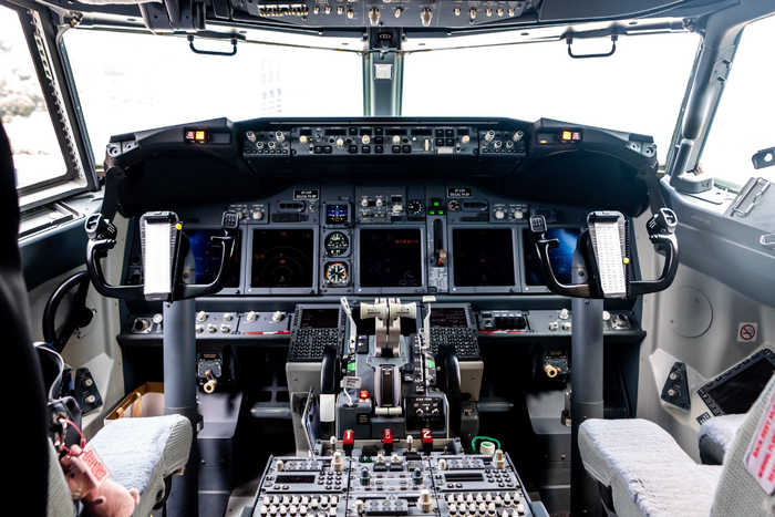 波音公务机bbj里的大床房