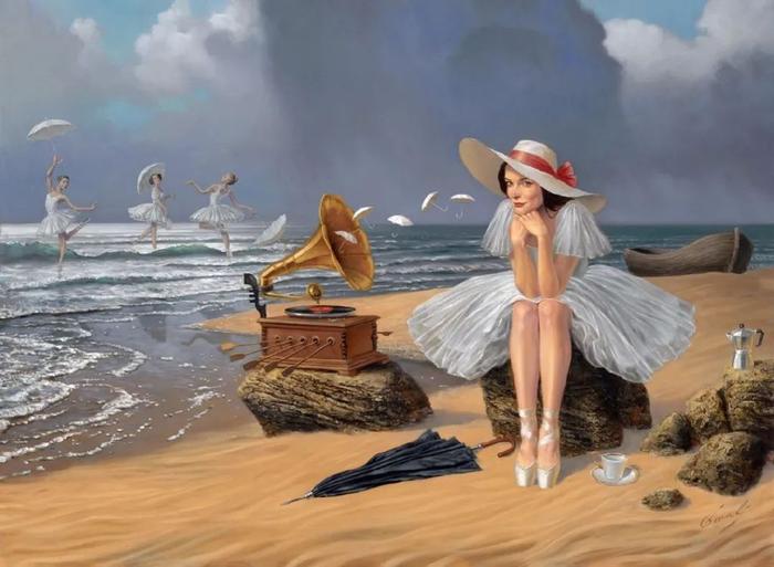 让人看不懂的荒诞画作,画家:现实世界的倒影