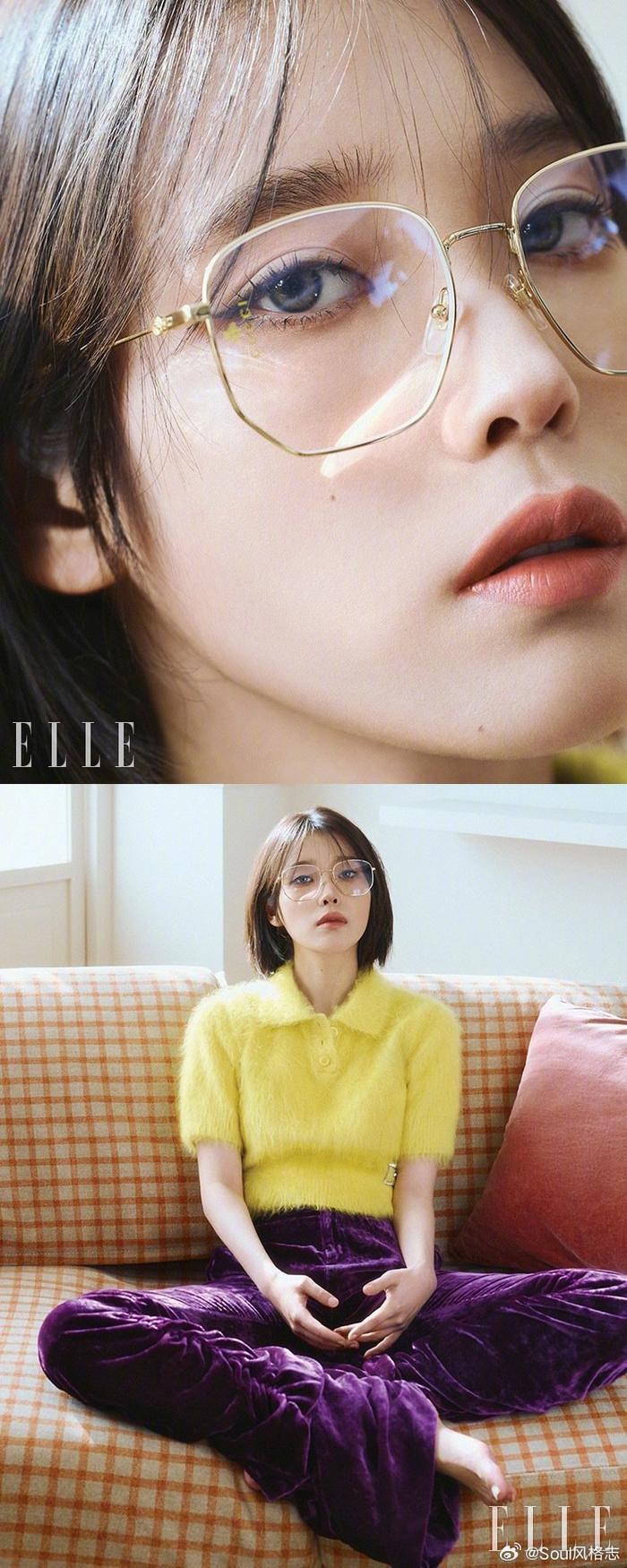 iu李知恩 x elle korea 10月刊大片及花絮 俏丽亦复古的gucci女郎