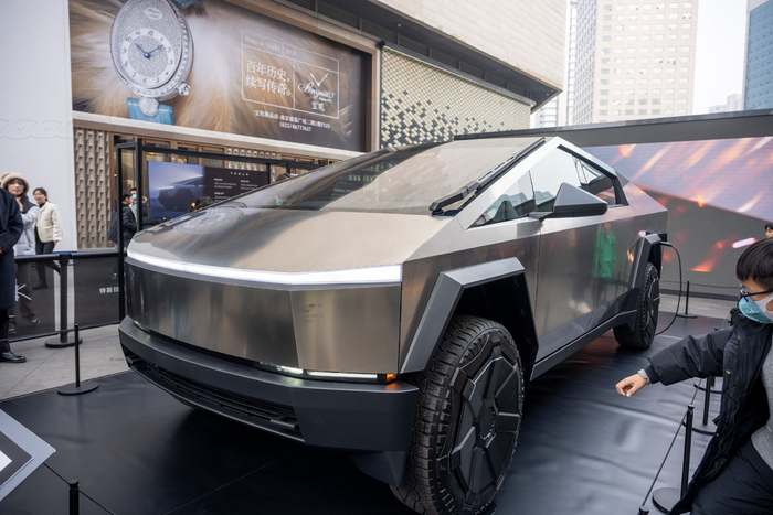特斯拉赛博皮卡来华展览cybertruck