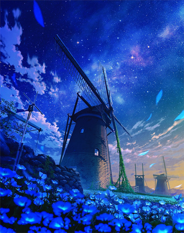 风景插画家mocha推特作品