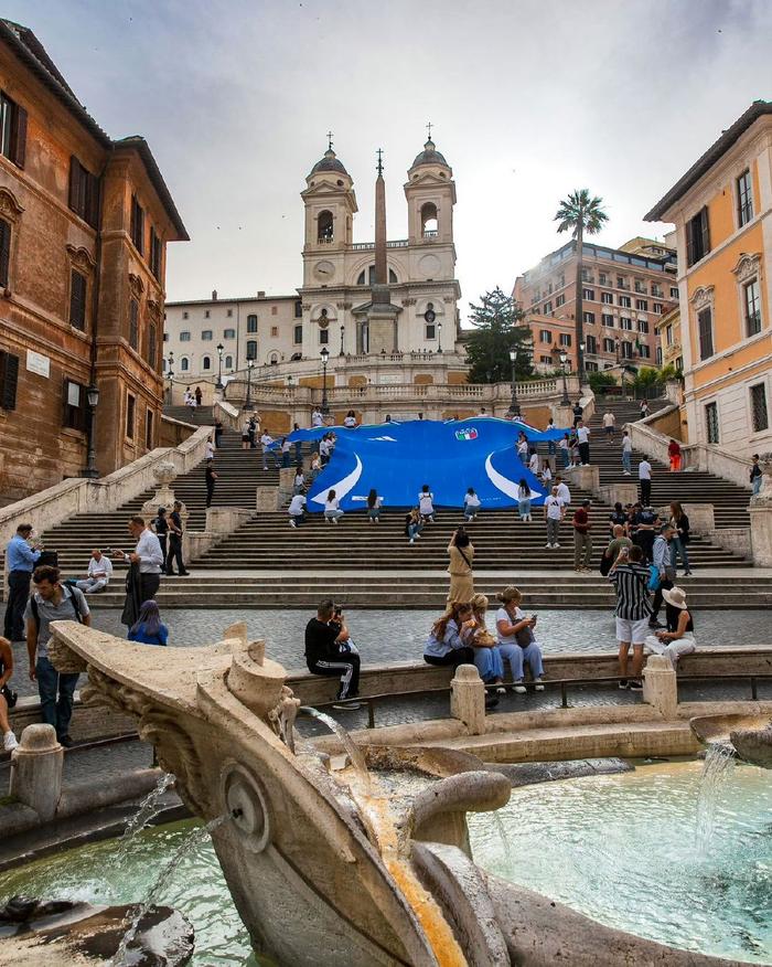 在意大利罗马著名的景点西班牙阶梯(spanish steps)