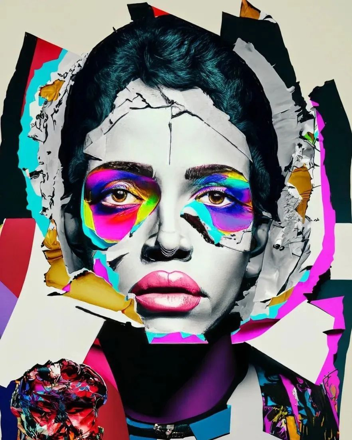 他用回收来的旧杂志,创作拼贴画,诠释时尚和潮流|拼贴画|艺术家|杂志