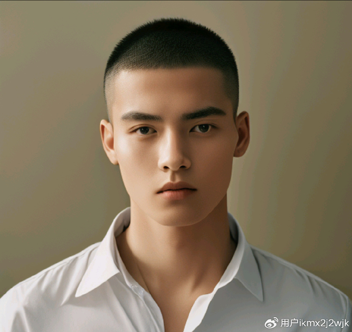 圆寸头既适合职场白领,又适合日常休闲,无论是搭配