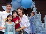 杨怡罗仲谦为女儿珍珠庆生，一双儿女颜值超高，完美遗传父母优点