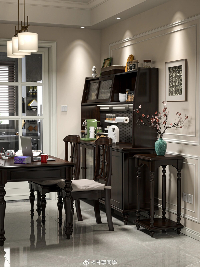 小户型美式复古客厅舒适又高级