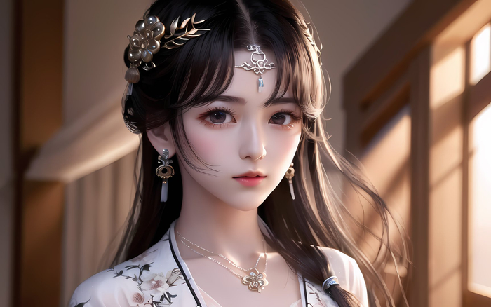 横屏-清纯古风 电脑ai绘画图集动漫二次元穿搭手机高清壁纸