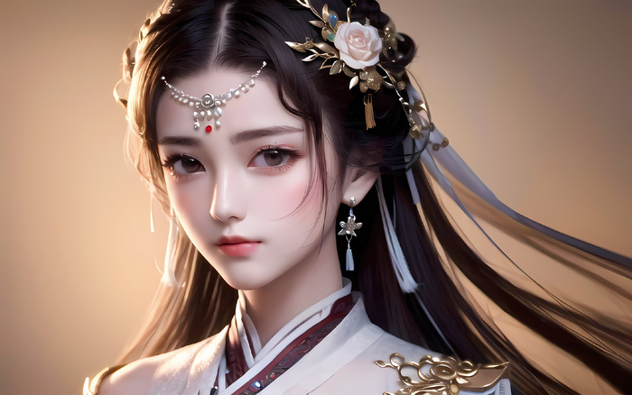 横屏-清纯古风 电脑ai绘画图集动漫二次元穿搭手机高清壁纸