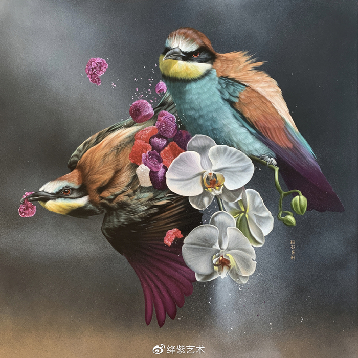 痴迷鸟儿的超现实画家,画出了各种各样的鸟,作品美到新高度