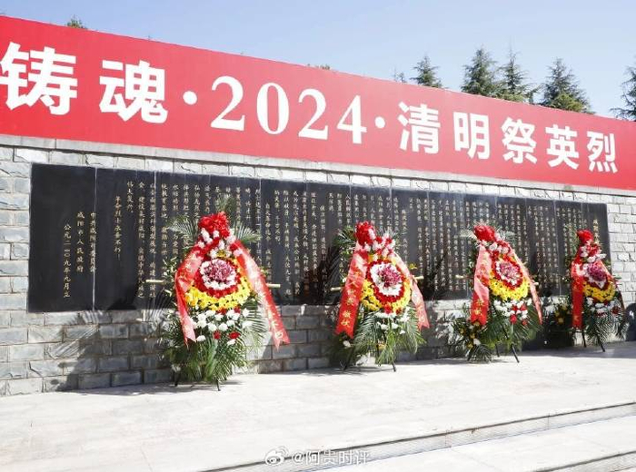 咸阳举行"铸魂61202461清明祭英烈"活动|英烈|退役军人|咸阳_新浪