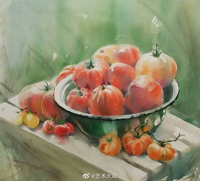 静物画　水彩画　SHO 水彩画《静物》