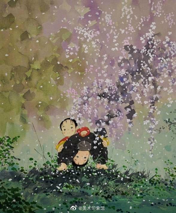 质朴的童年。作者：日本儿童画巨匠開田風童
