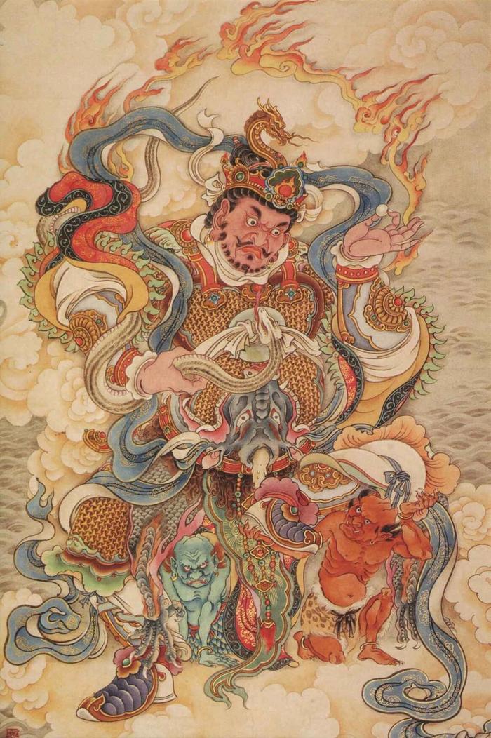 佛教四大天王 国画图片