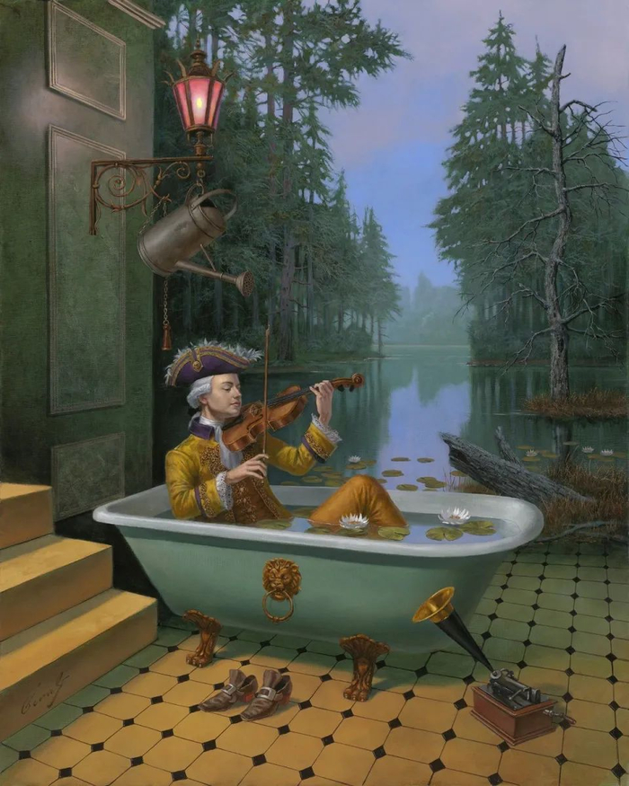 让人看不懂的荒诞画作,画家:现实世界的倒影