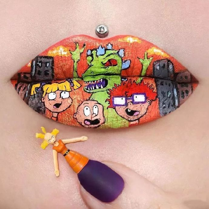 澳大利亚jazminadanie嘴唇上的彩绘创意欣赏