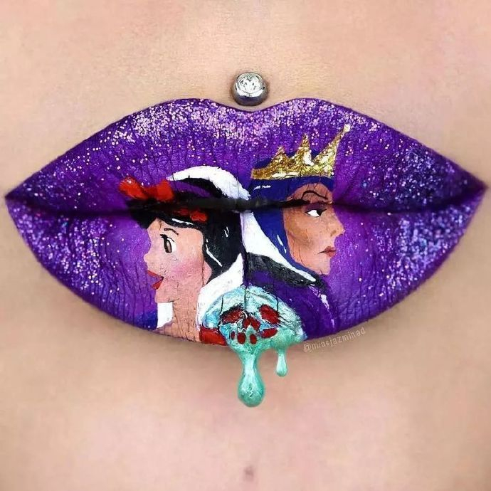 澳大利亚jazminadanie嘴唇上的彩绘创意欣赏