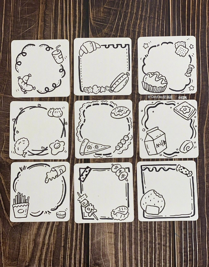 手账简笔画边框合集|简笔画|合集|边框_新浪新闻