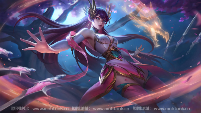 lol英雄联盟官方原画合集刀锋意志艾瑞莉娅刀妹