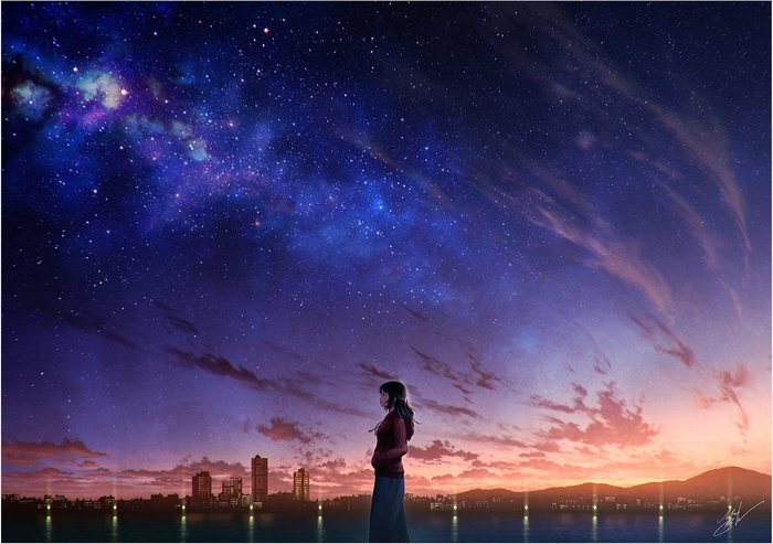 风景插画家mocha推特作品