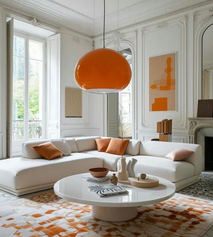 白色 爱马仕橙的轻法式风格,最近几年