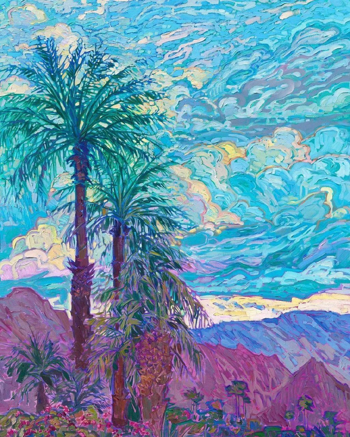 艾琳·汉森说:"除了用相机拍摄风景外,亲自体验光线,色彩和景象十分