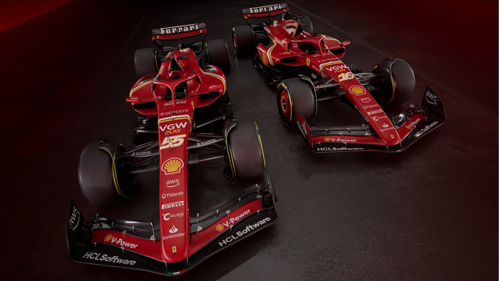 法拉利车队2024赛季f1全新战车sf24官图发布