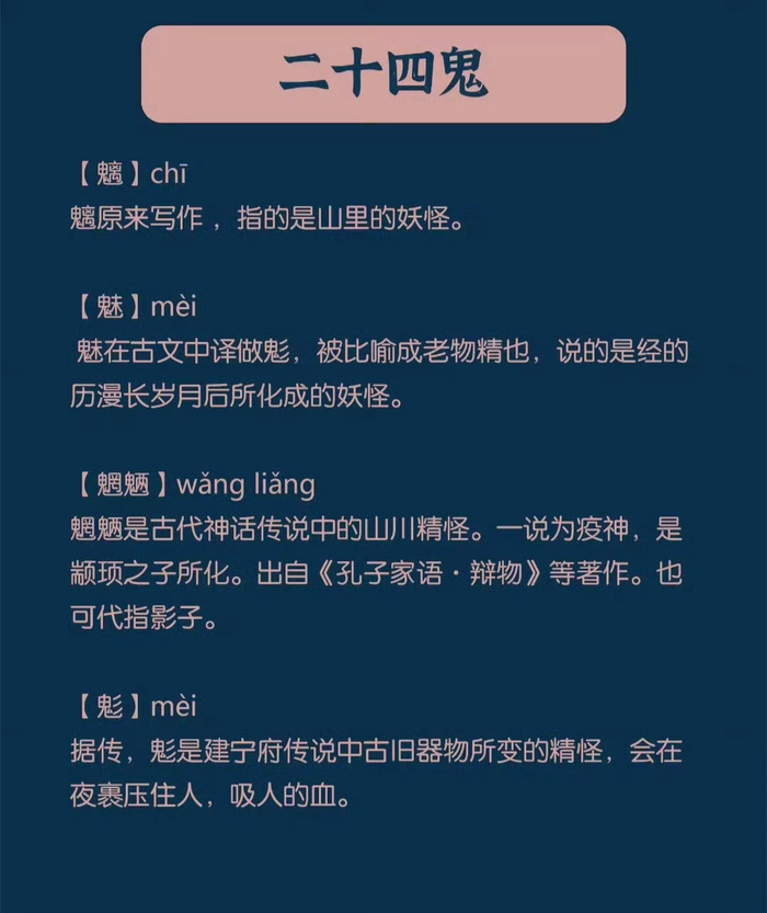 传统文化中的二十四鬼