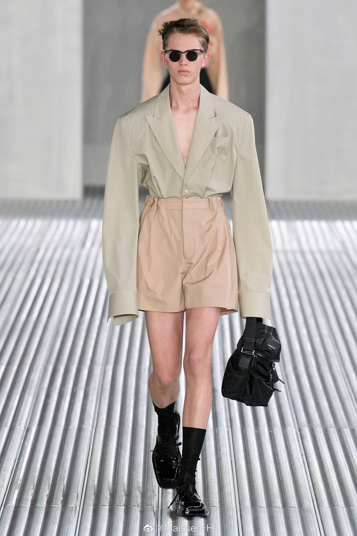 pradass2024menswearprada男孩的各种短裤穿搭示范