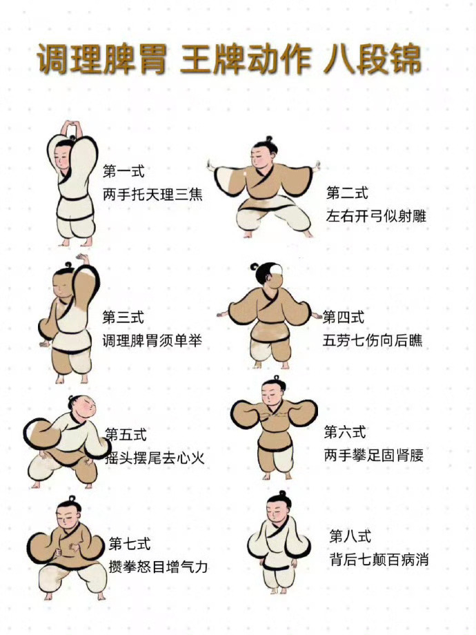 养生必备,八段锦动作详解