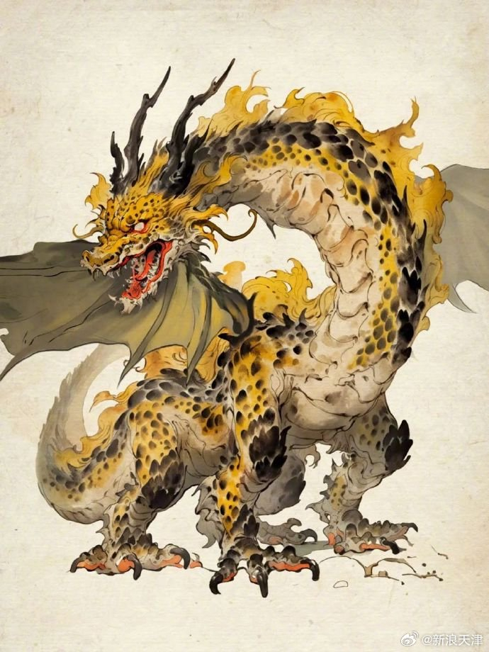 《山海经》中的应龙: 传说蛟千年化为龙,龙五百年化为角龙