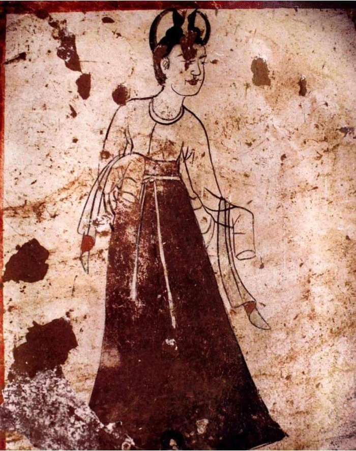 昭陵燕妃墓里的侍女壁画_新浪新闻