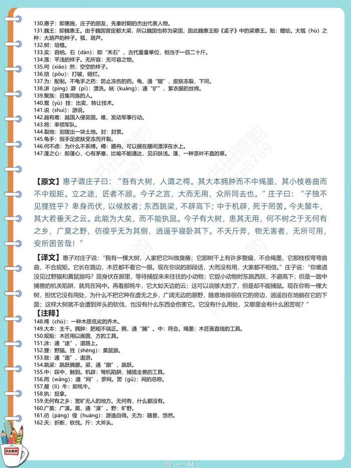 庄子《逍遥游》,拼音 注释 译文