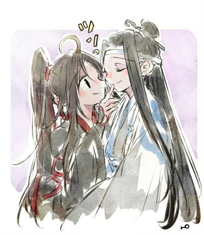 q版的蓝湛和魏婴~互换衣服什么的真的好好磕