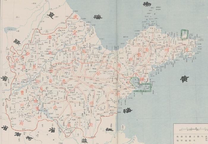 大清帝國全圖中的山東省10府3州看到租界令人心痛