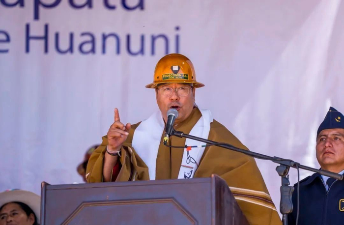 玻利维亚总统路易斯·阿尔塞出席奥鲁罗公路项目开工仪式