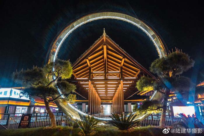 江苏盐城东台西溪古镇的夏夜宁静又美丽晚安