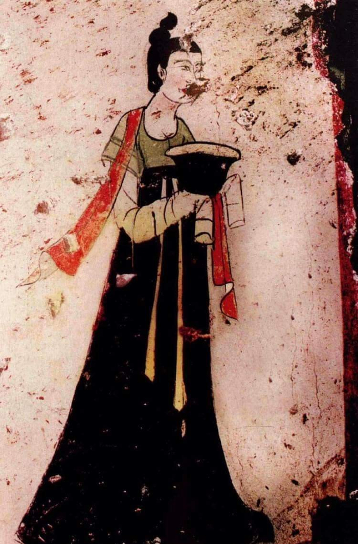 昭陵燕妃墓里的侍女壁画_新浪新闻