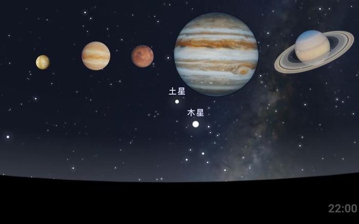 金星拱土星图片