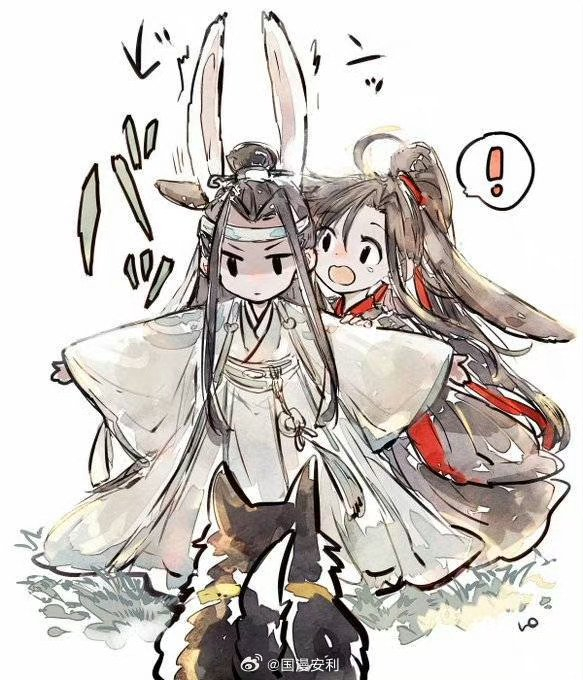 q版的蓝湛和魏婴~互换衣服什么的真的好好磕