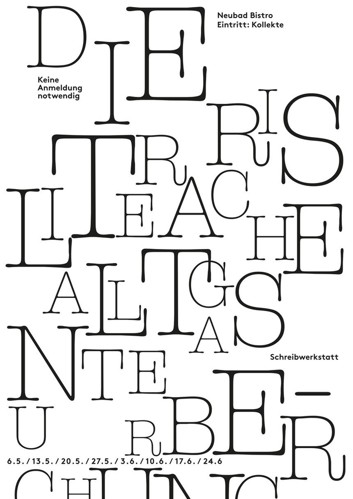 这组文字海报设计每张都是不同视觉组成的黑白字母