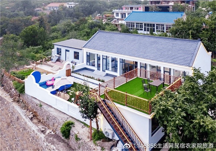 天津蓟州盘山溪畔山舍民宿花100万打造500平小院整院仅1880