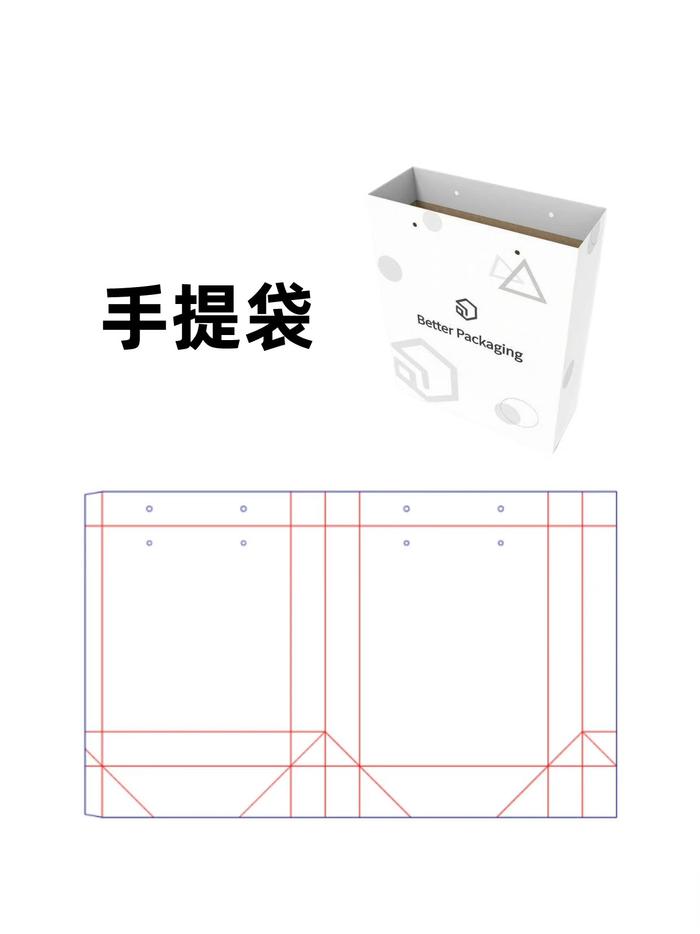 正方形手提袋展开图图片